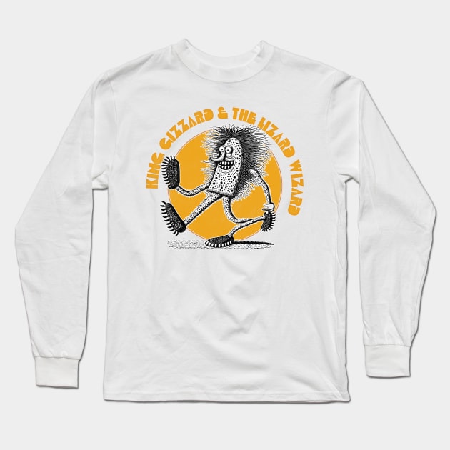 King Gizzard & The Lizard Wizard - Original Fan Art Long Sleeve T-Shirt by unknown_pleasures